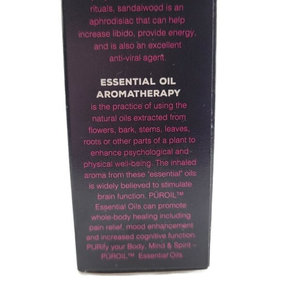 Aromatherapy 2 Püroil Essential Oil Sandalwood NIB .5oz 15mL Dropper Bottle - Picture 3 of 4